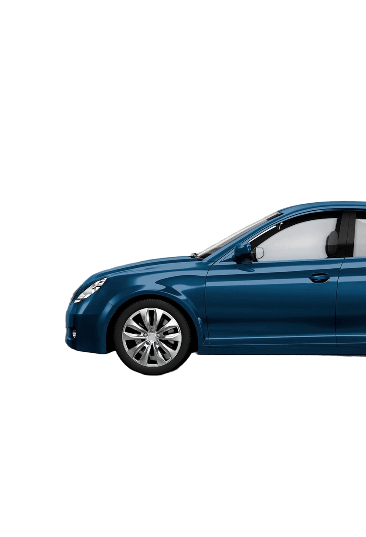 Blue transportation vehicle